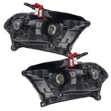 Rear view of 2011-2013 Dodge Durango Pre-Assembled Halo Headlights Non-HID - Black Housing