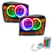 2004-2006 Dodge Durango Pre-Assembled Halo Headlights - Black Housing with Simple Controller.