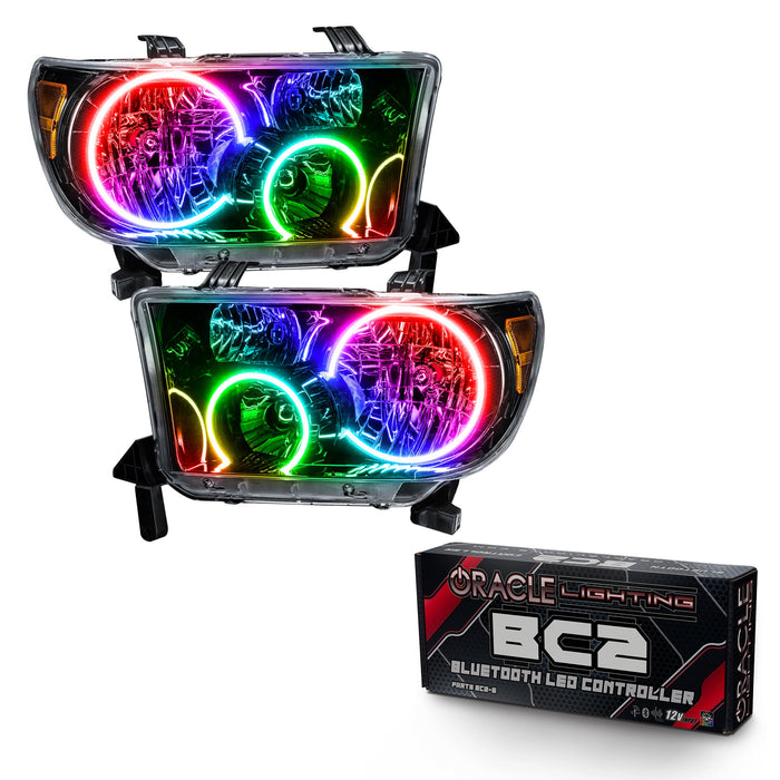 2007-2013 Toyota Tundra Pre-Assembled Halo Headlights - Black Housing