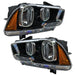2011-2014 Dodge Charger Pre-Assembled Halo Headlights - Non HID - Black Housing