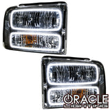 2005 Ford Excursion Pre-Assembled Halo Headlights - Chrome Housing