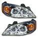 2005-2010 Pontiac G6 Pre-Assembled Headlights with white LED halo rings.