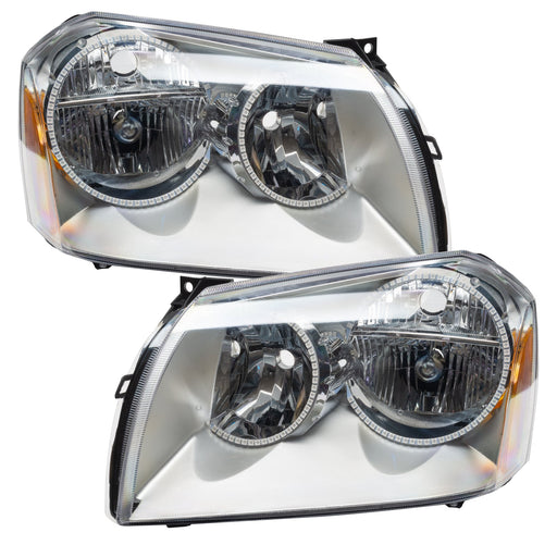 2005-2007 Dodge Magnum Pre-Assembled Halo Headlights - Chrome Housing