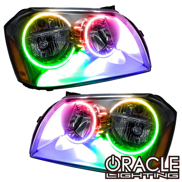 2005-2007 Dodge Magnum Pre-Assembled Halo Headlights - Chrome Housing