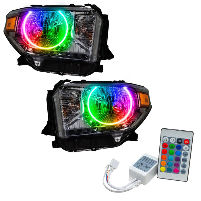 2014-2017 Toyota Tundra Pre-Assembled Halo Headlights with Simple Controller.