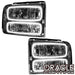 2005-2007 Ford F-250/F-350 Super Duty Pre-Assembled Halo Headlights - Chrome Housing