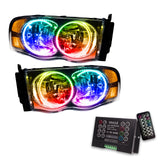 2002-2005 Dodge Ram Pre-Assembled Halo Headlights with 2.0 Controller.