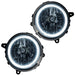 2007-2016 Jeep Patriot Pre-Assembled Halo Headlights with white LED halo rings.