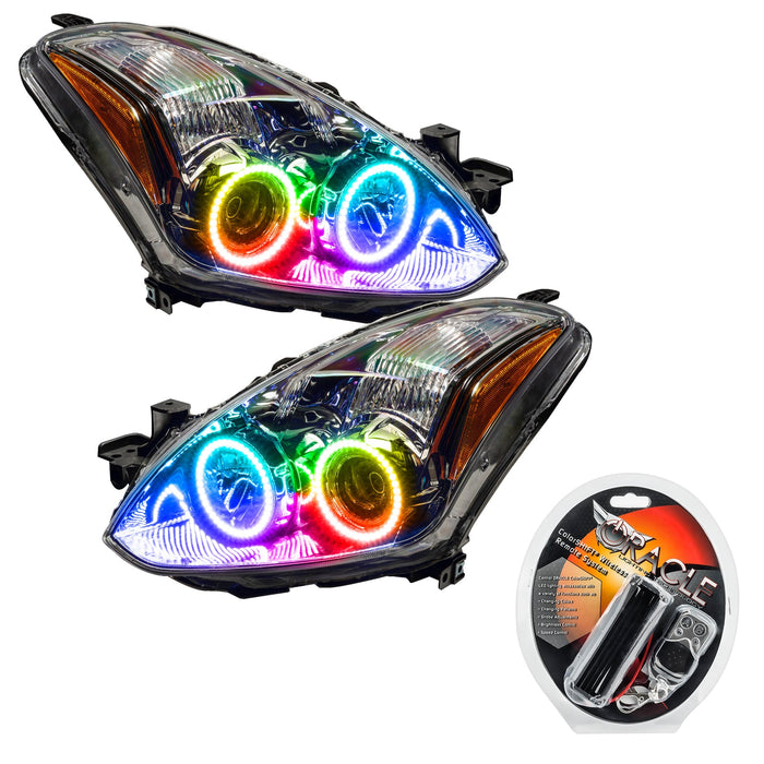 2010-2012 Nissan Altima Coupe Pre-Assembled Halo Headlights with RF Controller.