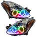 Nissan Altima headlights with ColorSHIFT LED halo rings.