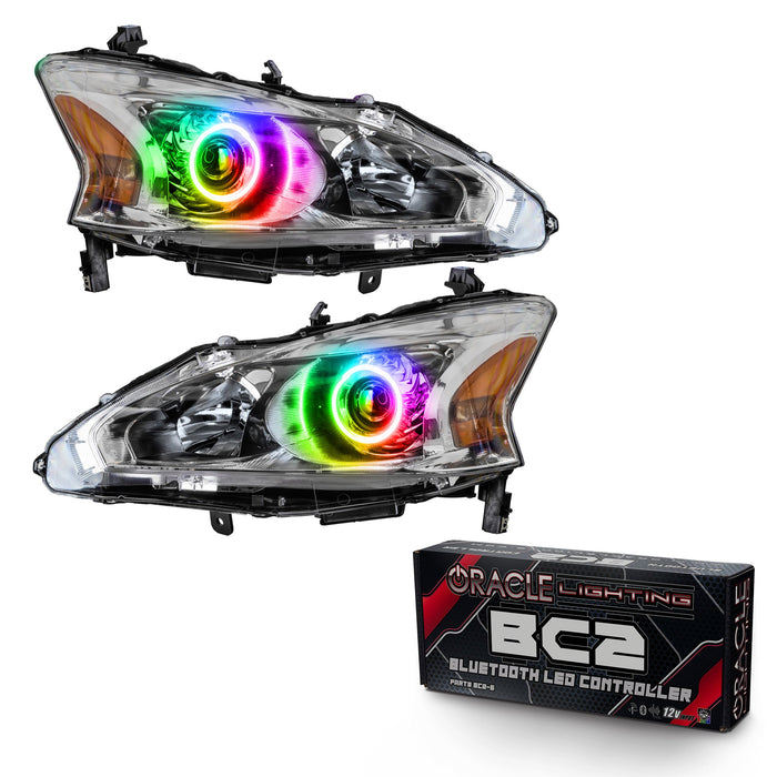 2013-2015 Nissan Altima Sedan Pre-Assembled Halo Headlights - (Halogen)