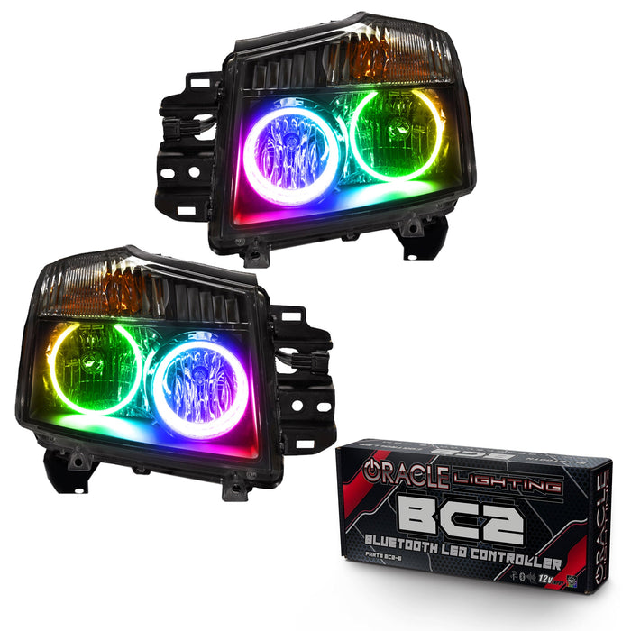 2008-2015 Nissan Titan Pre-Assembled Halo Headlights