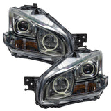 2009-2014 Nissan Maxima Pre-Assembled Halo Headlights-Non HID-CHROME Housing