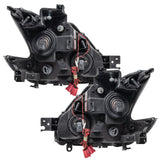 Rear view of 2009-2014 Nissan Maxima Pre-Assembled Halo Headlights-Non HID-CHROME Housing