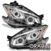 2009-2014 Nissan Maxima Pre-Assembled Halo Headlights-Non HID-CHROME Housing