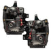 Rear view of 2008-2010 Ford F-250/F-350 Super Duty Pre-Assembled Halo Headlights - Chrome Housing