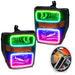 2008-2010 Ford F-250/F-350 Super Duty Pre-Assembled Halo Headlights - Black with RF Controller.
