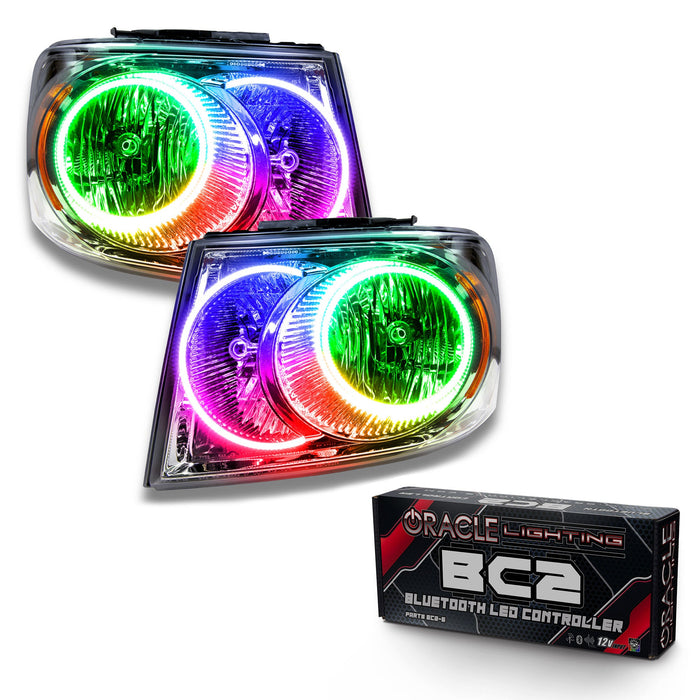 2007-2009 Dodge Durango Pre-Assembled Halo Headlights - Chrome Housing