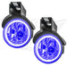 1997-2000 Dodge Durango Pre-Assembled Fog Lights with purple LED halo rings.