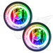 2008-2009 Subaru Legacy Pre-Assembled Halo Fog Lights with rainbow halo rings.