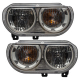 2008-2014 Dodge Challenger Pre-Assembled Halo Headlights - Non HID - Chrome