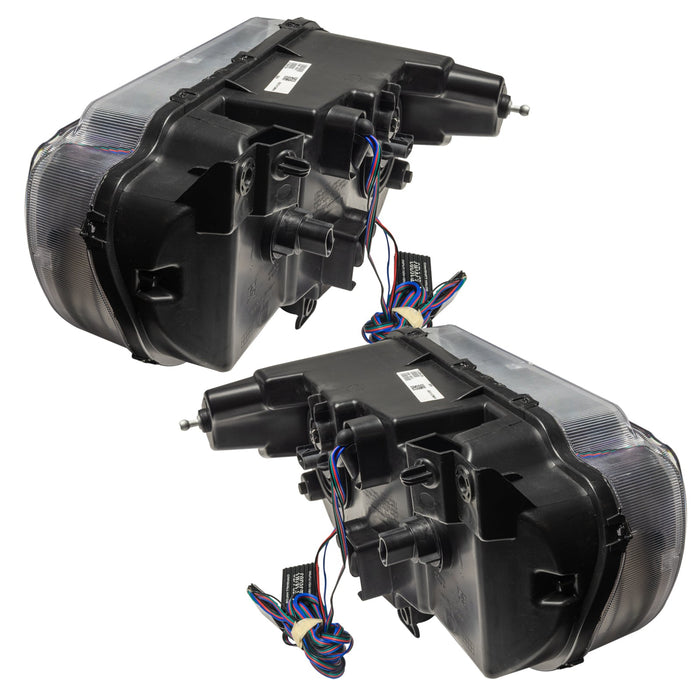 Side view of 2008-2014 Dodge Challenger Pre-Assembled Halo Headlights - Non HID - Chrome
