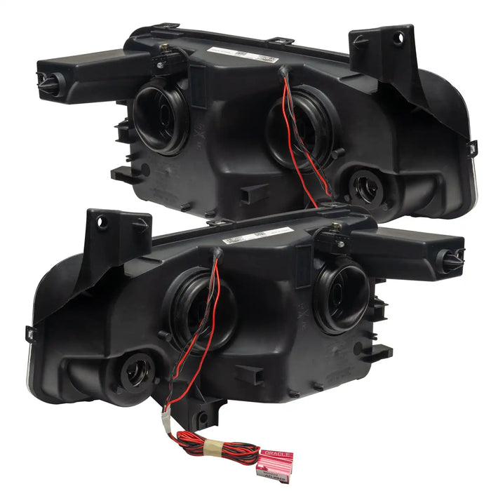 Rear view of 2005-2010 Dodge Charger Pre-Assembled Halo Headlights - Non HID