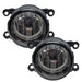 Front view of 2005-2017 Nissan Frontier Pre-Assembled Halo Fog Lights - (Chrome Bumper)