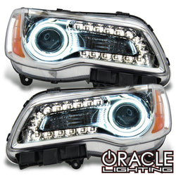 2011-2014 Chrysler 300C NON HID Pre-Assembled Halo Headlights - Chrome Housing