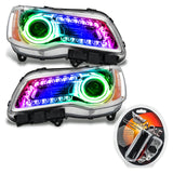 2011-2014 Chrysler 300C NON HID Pre-Assembled Headlights - Chrome Housing - ColorSHIFT DRL