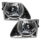 1997-2003 Ford F-150/F-250 Super Duty Pre-Assembled Halo Headlights - Chrome Housing