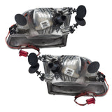 Rear view of 1997-2003 Ford F-150/F-250 Super Duty Pre-Assembled Halo Headlights - Chrome Housing