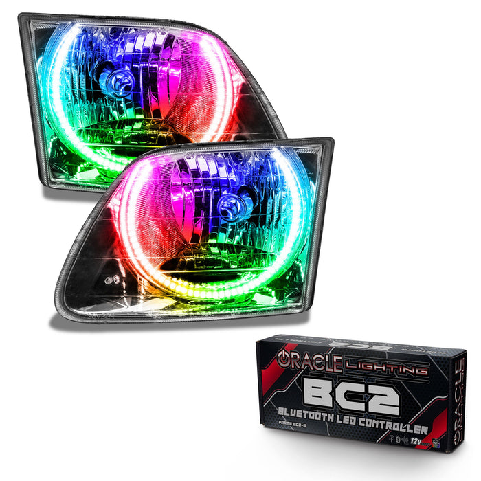 1997-2003 Ford F-150/F-250 Super Duty Pre-Assembled Halo Headlights - Chrome Housing