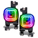 Ford Super Duty fog lights with rainbow halos.