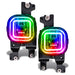 Ford Super Duty fog lights with rainbow halos.