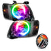 2008-2010 Ford Explorer Sport Trac Pre-Assembled Halo Headlights with RF Controller.
