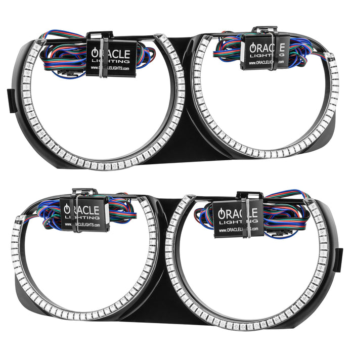 2015-2023 Dodge Challenger Pre-Installed Halo Headlight Bezels - ColorSHIFT Halos