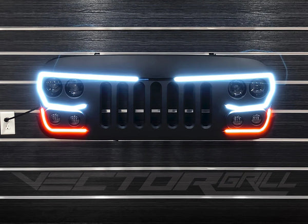 VECTOR™ Pro Series II Full LED Grill for the 2007-2018 Jeep Wrangler JK w/ Dealer Display