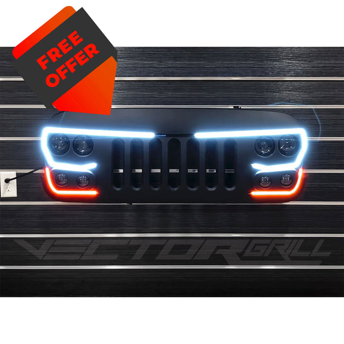 VECTOR™ Pro Series II Full LED Grill for the 2007-2018 Jeep Wrangler JK w/ Dealer Display