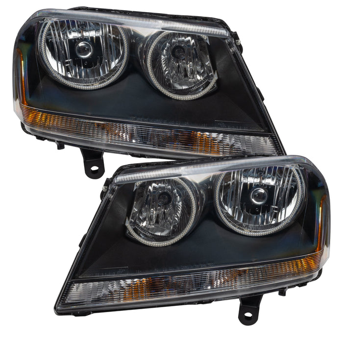 2008-2013 Dodge Avenger RT Pre-Assembled Halo Headlights - Black Housing