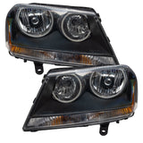 2008-2013 Dodge Avenger RT Pre-Assembled Halo Headlights - Black Housing