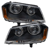 2008-2013 Dodge Avenger RT Pre-Assembled Halo Headlights - Black Housing