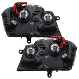 Rear view of 2008-2013 Dodge Avenger RT Pre-Assembled Halo Headlights - Black Housing