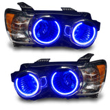 2012-2015 Chevrolet Sonic Pre-Assembled Halo Headlights with blue LED halo rings.