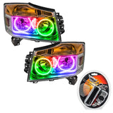 2008-2015 Nissan Armada Pre-Assembled Halo Headlights with RF Controller.