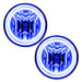 2005-2011 Toyota Tacoma Pre-Assembled Halo Fog Lights with blue LED halo rings.