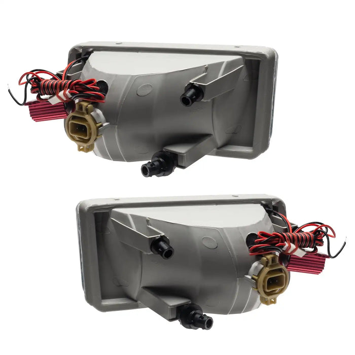 Rear view of 2007-2015 Chevy Silverado Pre-Assembled Fog Lights - Round Style
