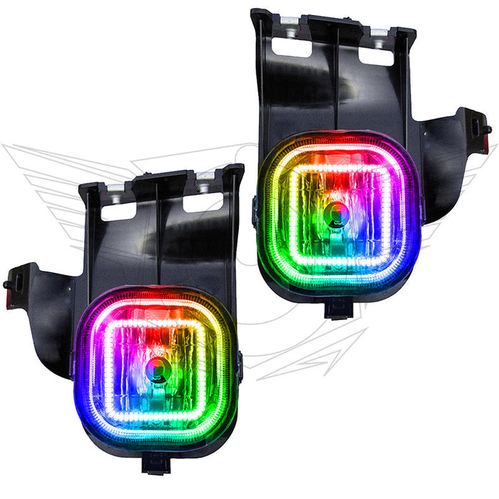 2006-2007 Ford Ranger Pre-Assembled Halo Fog Lights with ColorSHIFT LED halos.