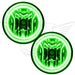 2008-2011 Ford Ranger Pre-Assembled Halo Fog Lights with green LED halo rings.