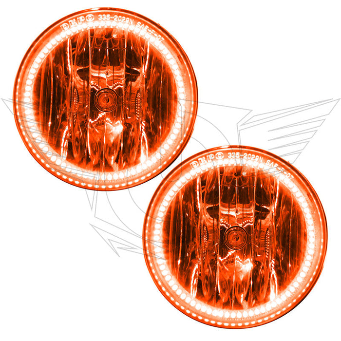 2014-2015 GMC Sierra 1500 Pre-Assembled Fog Lights with amber LED halo rings.